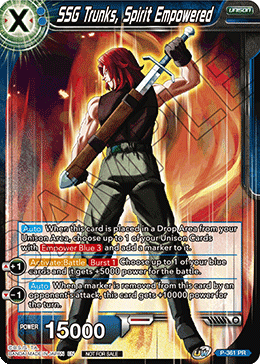 SSG Trunks, Spirit Empowered (Gold Stamped) (P-361) [Promotion Cards] | Pegasus Games WI