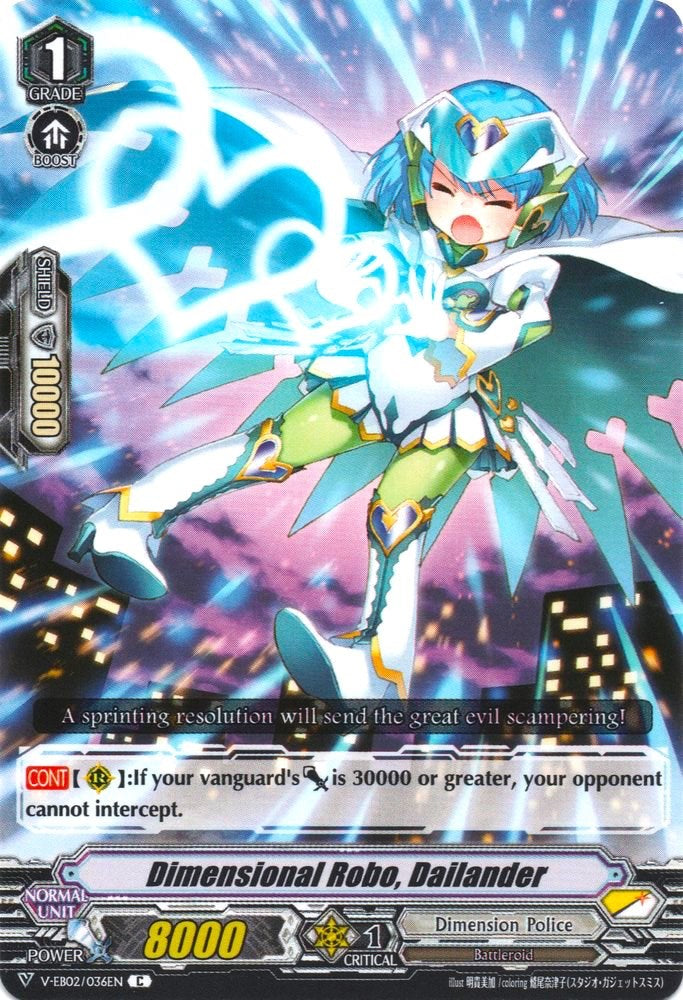 Dimensional Robo, Dailander (MISPRINT) (V-EB02/036EN) [Champions of the Asia Circuit] | Pegasus Games WI