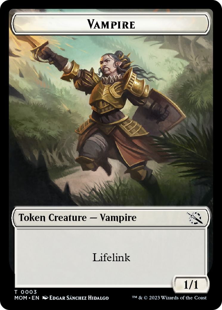 Warrior // Vampire Double-Sided Token [March of the Machine Tokens] | Pegasus Games WI