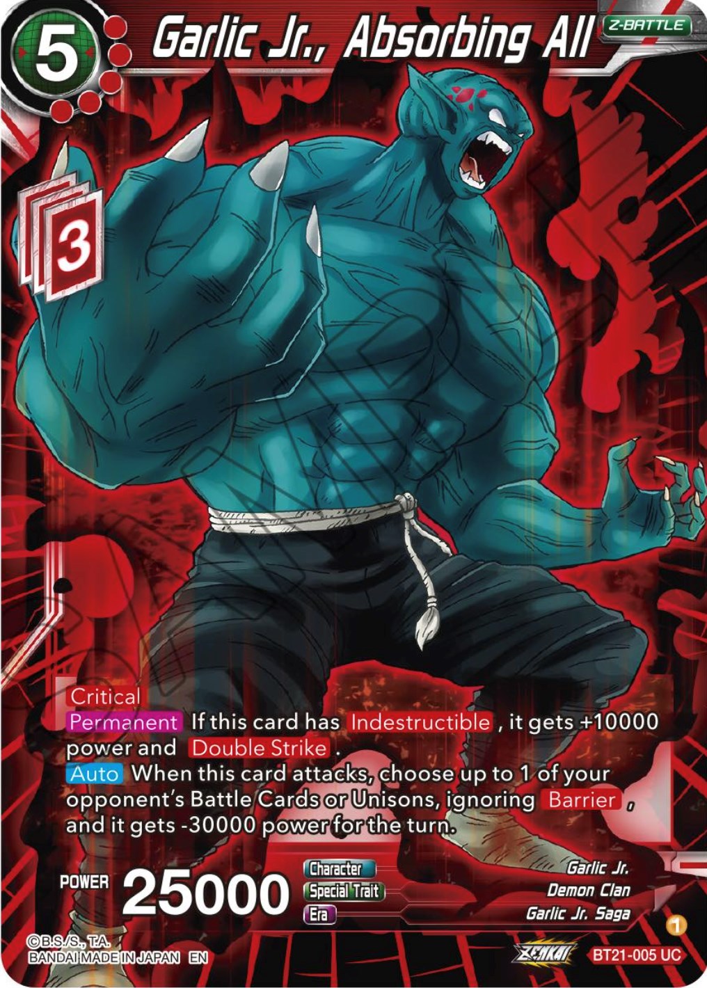 Garlic Jr., Absorbing All (BT21-005) [Wild Resurgence] | Pegasus Games WI