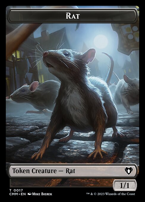 City's Blessing // Rat Double-Sided Token [Commander Masters Tokens] | Pegasus Games WI