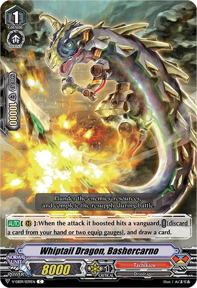 Whiptail Dragon, Bashercarno (V-EB09/039EN) [The Raging Tactics] | Pegasus Games WI