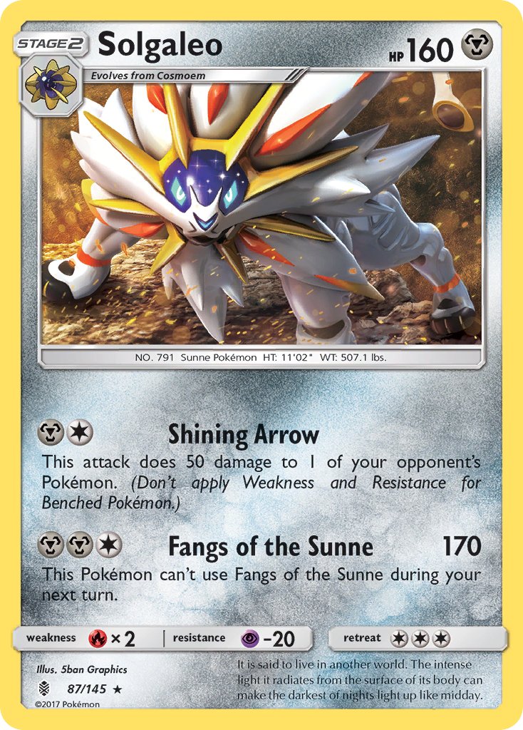 Solgaleo (87/145) (Theme Deck Exclusive) [Sun & Moon: Guardians Rising] | Pegasus Games WI