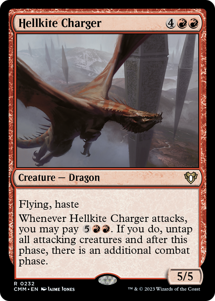 Hellkite Charger (Foil Etched) [Commander Masters] | Pegasus Games WI