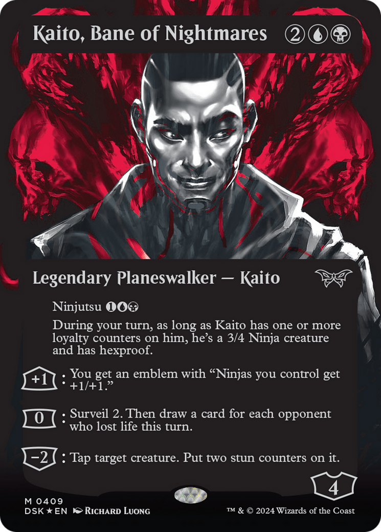 Kaito, Bane of Nightmares (Showcase) (Textured) [Duskmourn: House of Horror] | Pegasus Games WI