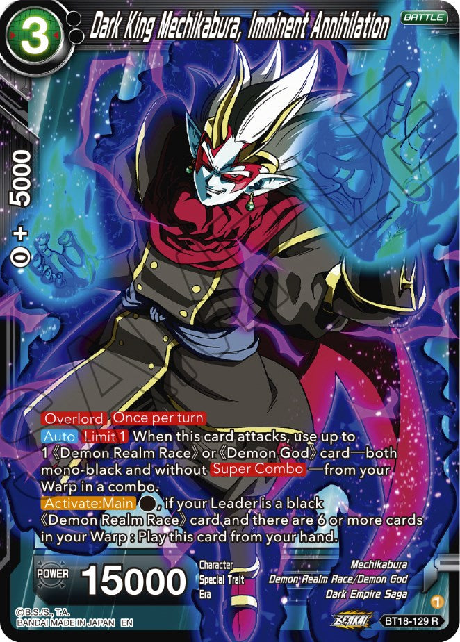 Dark King Mechikabura, Imminent Annihilation (BT18-129) [Dawn of the Z-Legends] | Pegasus Games WI