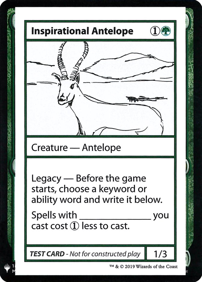 Inspirational Antelope [Mystery Booster Playtest Cards] | Pegasus Games WI