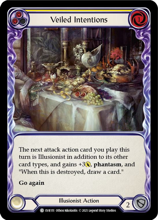 Veiled Intentions (Yellow) [EVR151] (Everfest)  1st Edition Normal | Pegasus Games WI