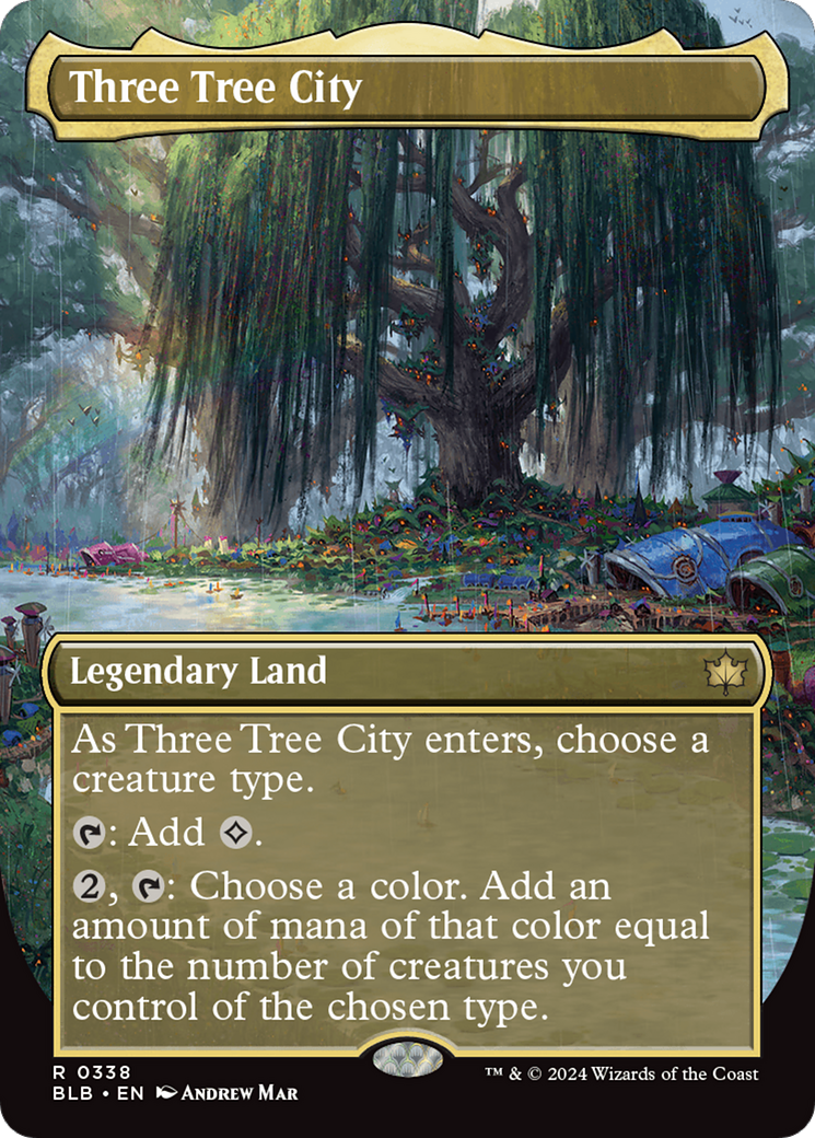 Three Tree City (Borderless) (0338) [Bloomburrow] | Pegasus Games WI