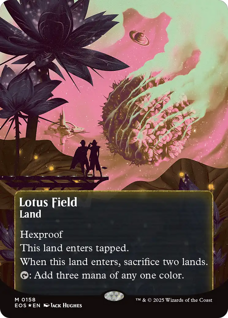 Lotus Field (0158) (Borderless) (Galaxy Foil) [Edge of Eternities: Stellar Sights] | Pegasus Games WI
