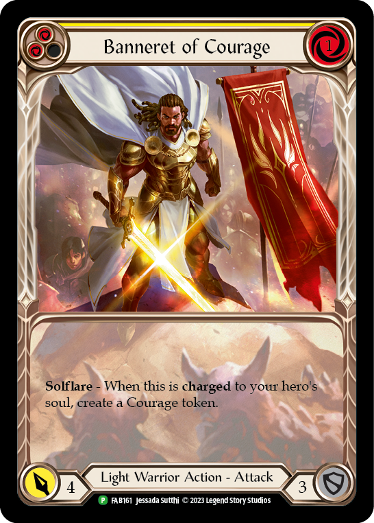 Banneret of Courage [FAB161] (Promo)  Rainbow Foil | Pegasus Games WI