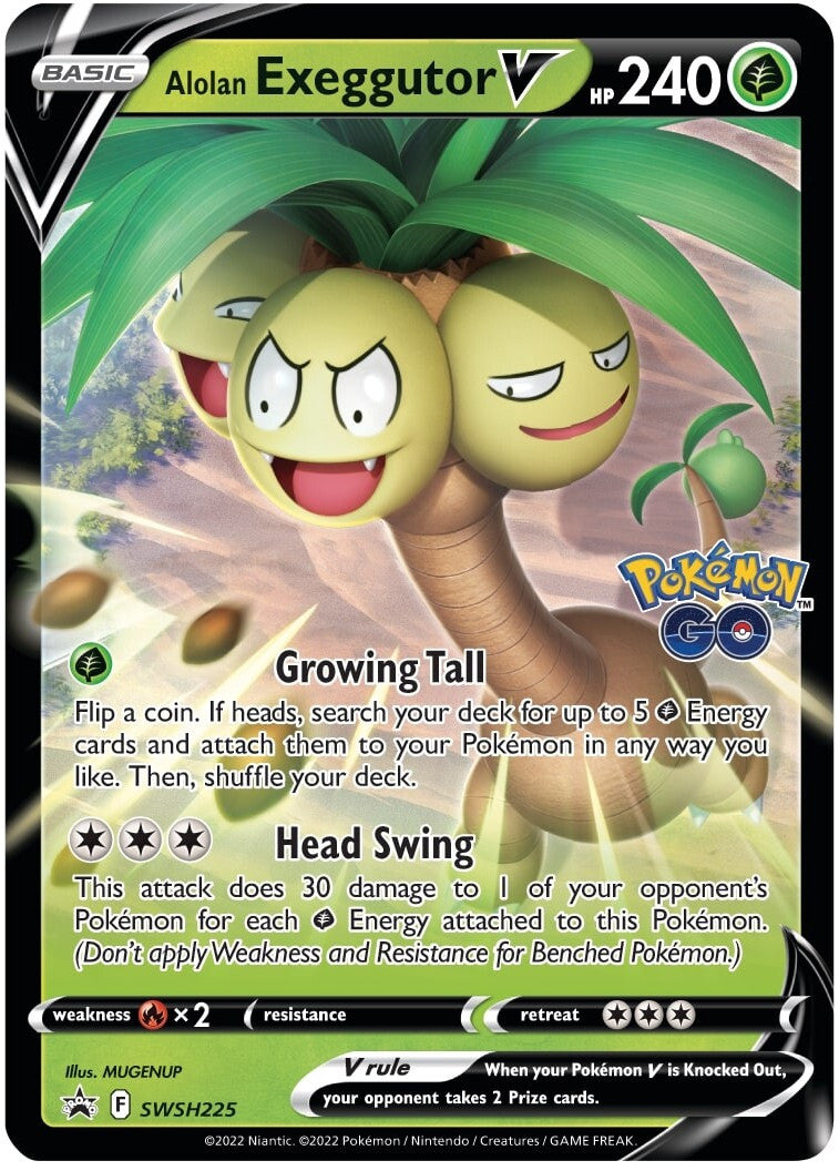 Alolan Exeggutor V (SWSH225) (Jumbo Card) [Sword & Shield: Black Star Promos] | Pegasus Games WI