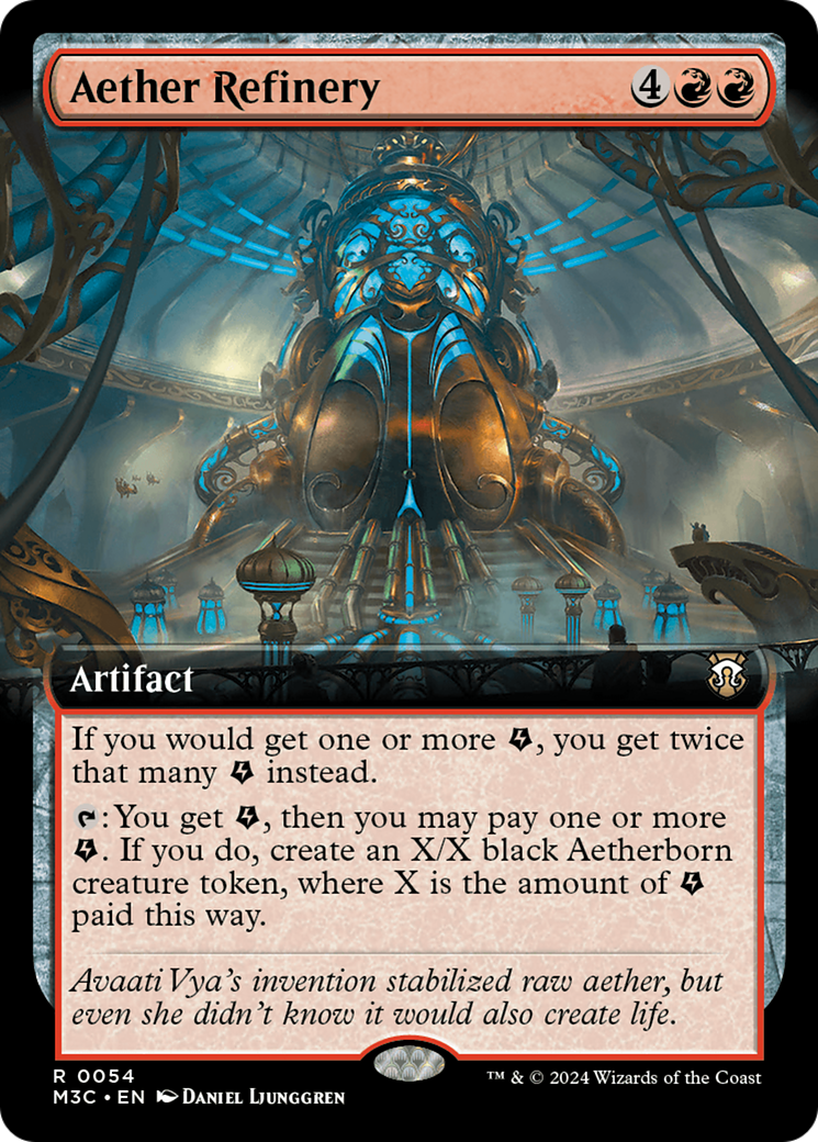Aether Refinery (Extended Art) (Ripple Foil) [Modern Horizons 3 Commander] | Pegasus Games WI