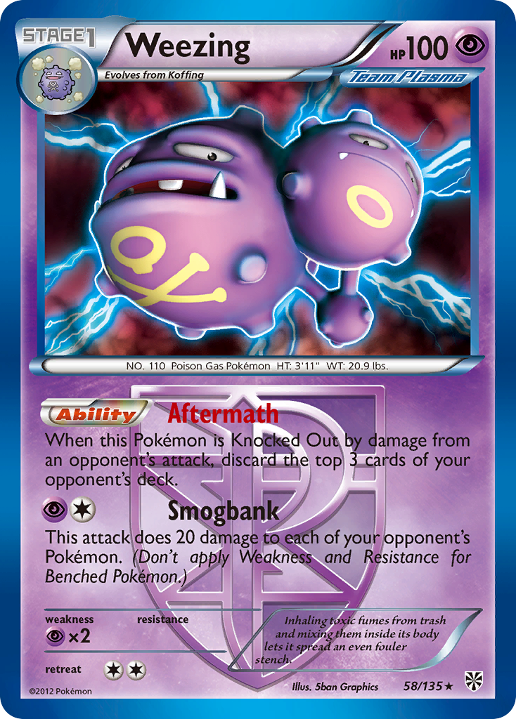 Weezing (58/135) [Black & White: Plasma Storm] | Pegasus Games WI
