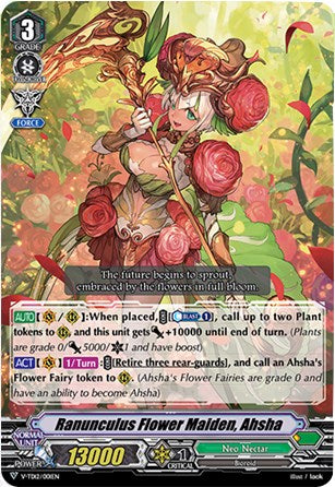 Ranunculus Flower Maiden, Ahsha (Parallel Foil) (V-TD12/001EN) [Ahsha] | Pegasus Games WI
