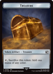 Clue // Treasure Double-Sided Token (Surge Foil) [FINAL FANTASY Commander Tokens] | Pegasus Games WI