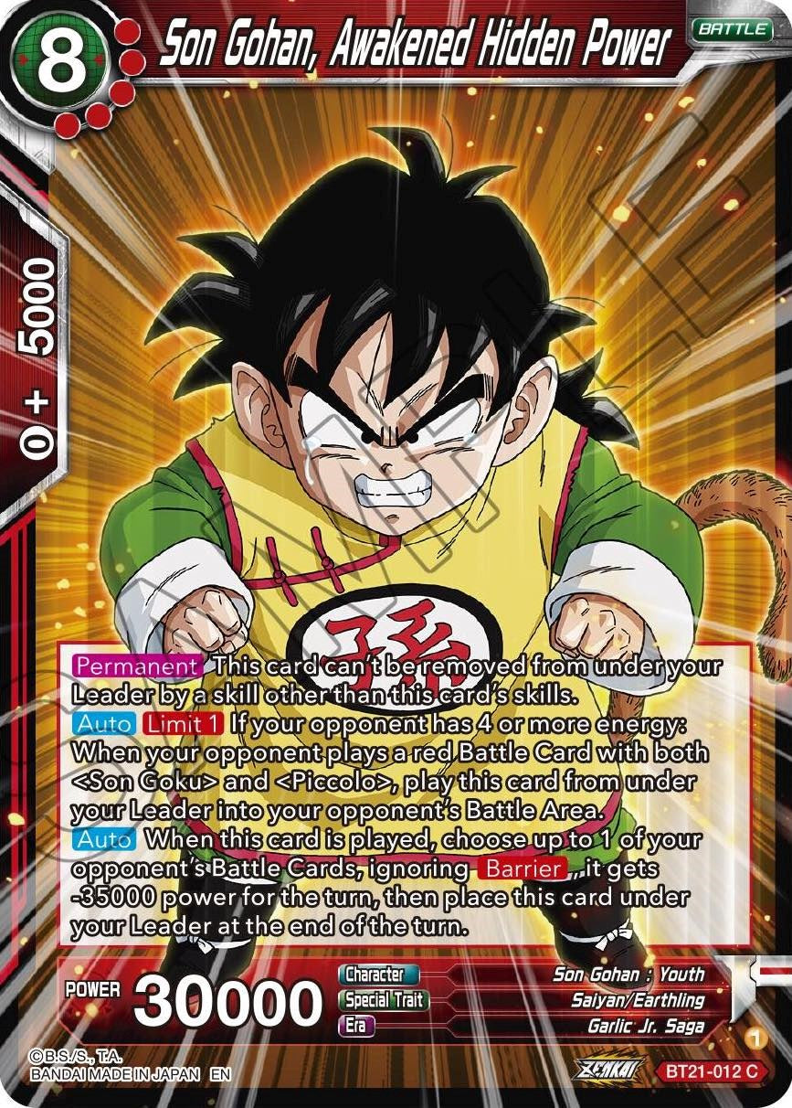 Son Gohan, Awakened Hidden Power (BT21-012) [Wild Resurgence] | Pegasus Games WI