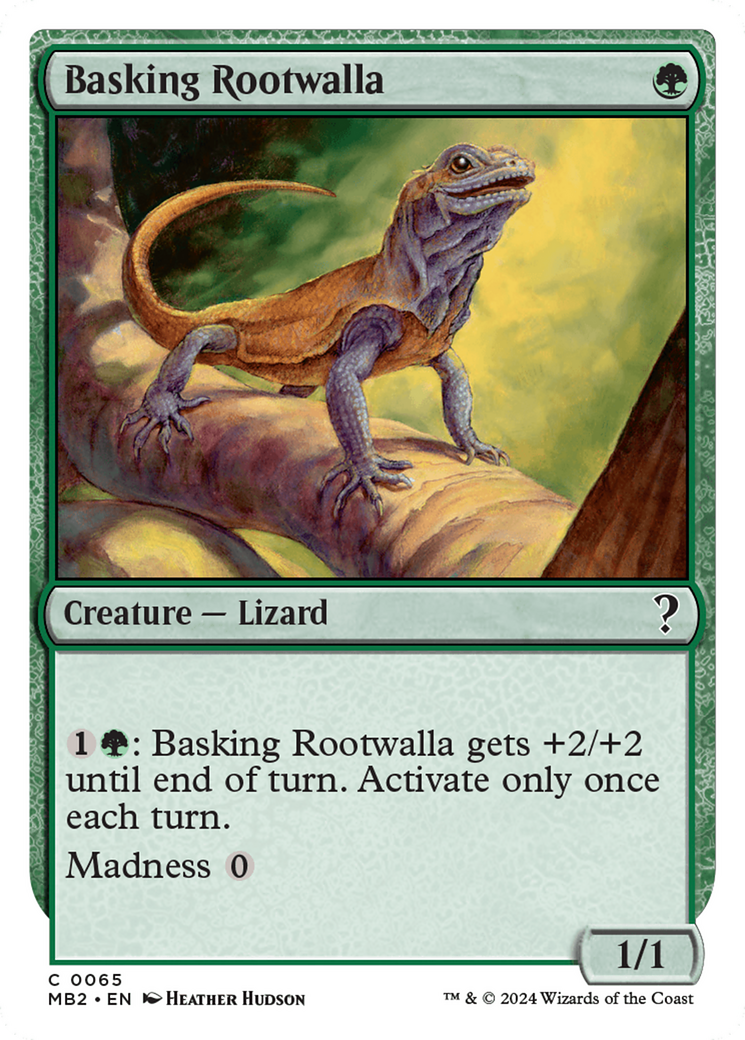 Basking Rootwalla (White Border) [Mystery Booster 2] | Pegasus Games WI