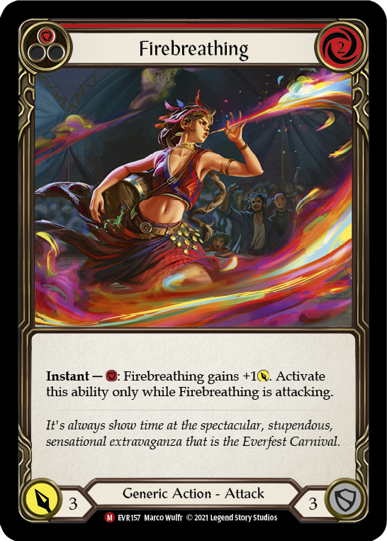 Firebreathing [EVR157] (Everfest)  1st Edition Rainbow Foil | Pegasus Games WI