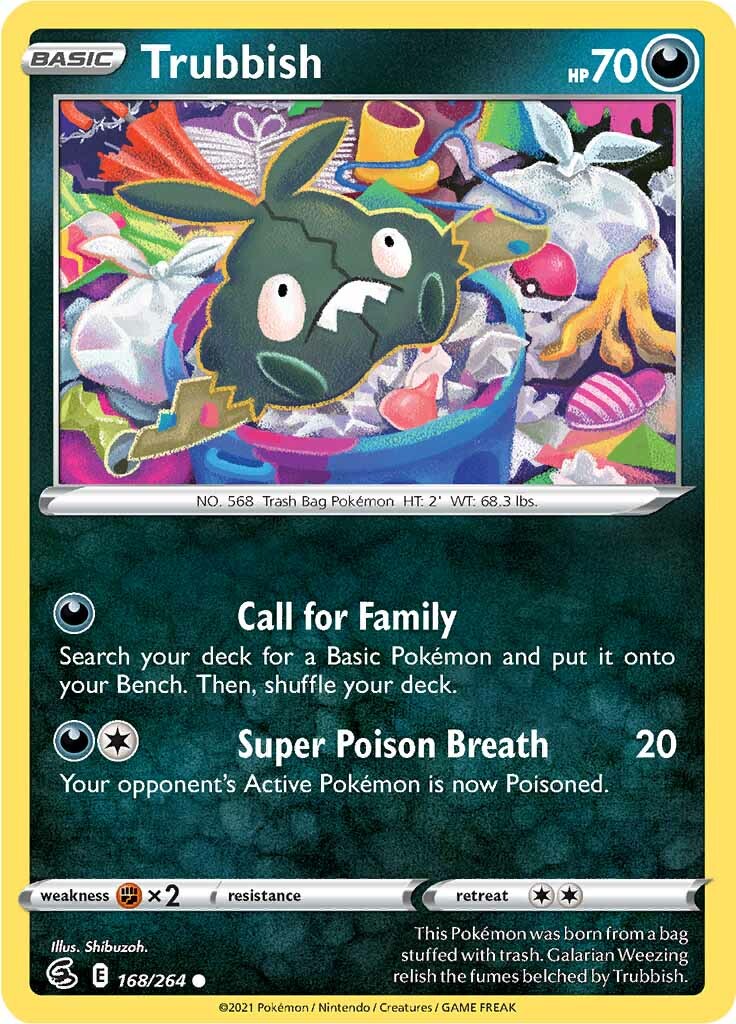 Trubbish (168/264) [Sword & Shield: Fusion Strike] | Pegasus Games WI