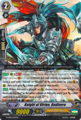 Knight of Virtue, Bedivere (G-LD03/007EN) [G-Legend Deck Vol.3: The Blaster] | Pegasus Games WI