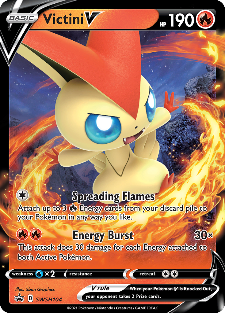 Victini V (SWSH104) [Sword & Shield: Black Star Promos] | Pegasus Games WI