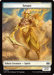 Spirit (0006) // Spirit (0007) Double-Sided Token [Tarkir: Dragonstorm Tokens] | Pegasus Games WI