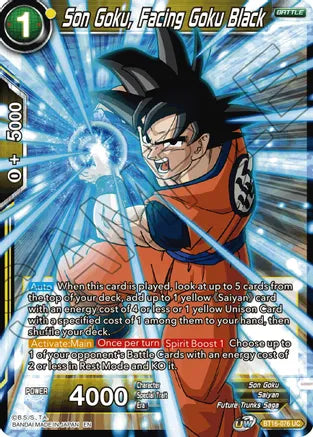 Son Goku, Facing Goku Black (BT16-076) [Realm of the Gods] | Pegasus Games WI