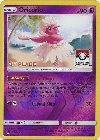 Oricorio (55/145) (League Promo 3rd Place) [Sun & Moon: Guardians Rising] | Pegasus Games WI