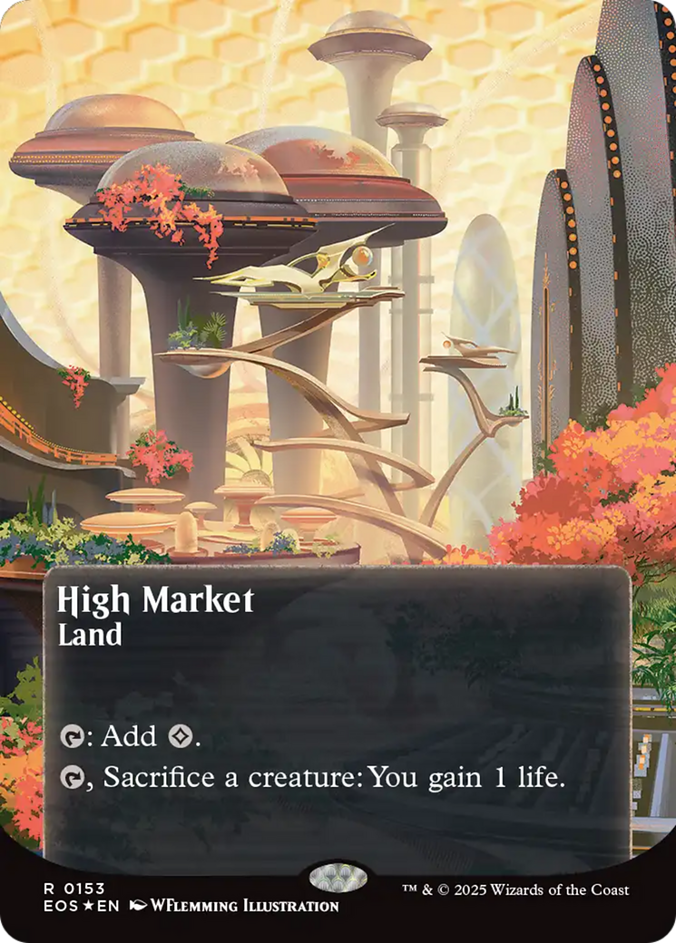 High Market (0153) (Borderless) (Galaxy Foil) [Edge of Eternities: Stellar Sights] | Pegasus Games WI