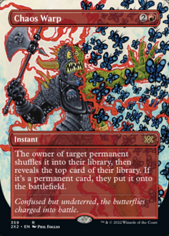 Chaos Warp (Borderless Alternate Art) [Double Masters 2022] | Pegasus Games WI