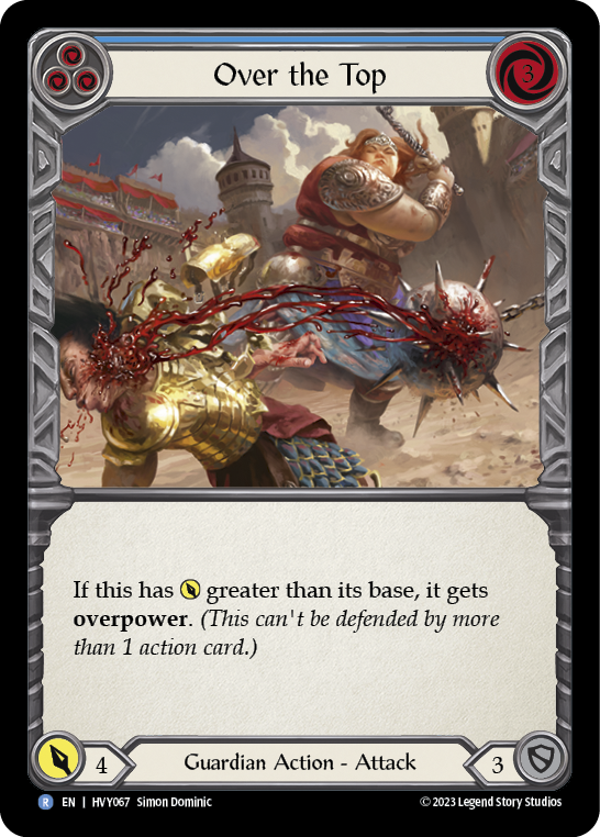 Over the Top (Blue) [HVY067] (Heavy Hitters)  Rainbow Foil | Pegasus Games WI