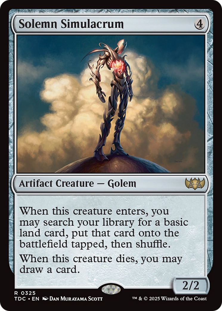 Solemn Simulacrum [Tarkir: Dragonstorm Commander] | Pegasus Games WI