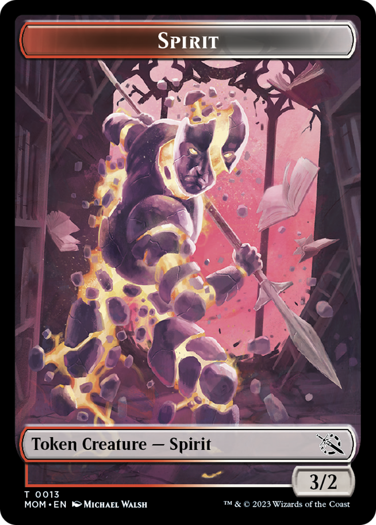 Warrior // Spirit (13) Double-Sided Token [March of the Machine Tokens] | Pegasus Games WI