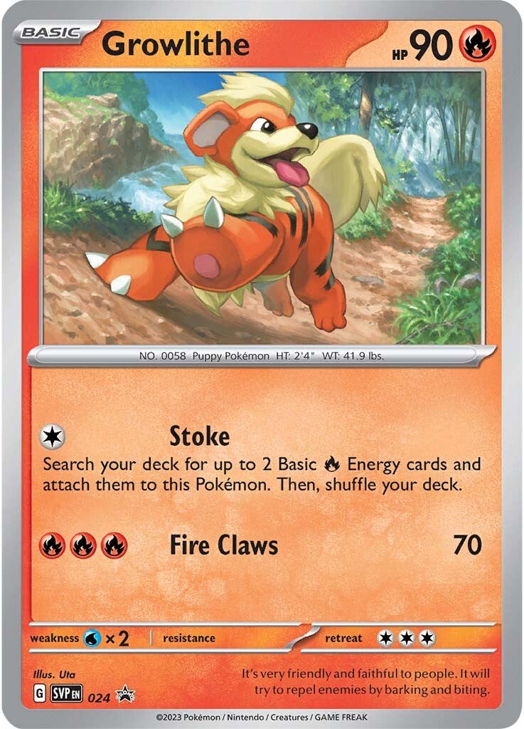 Growlithe (024) [Scarlet & Violet: Black Star Promos] | Pegasus Games WI