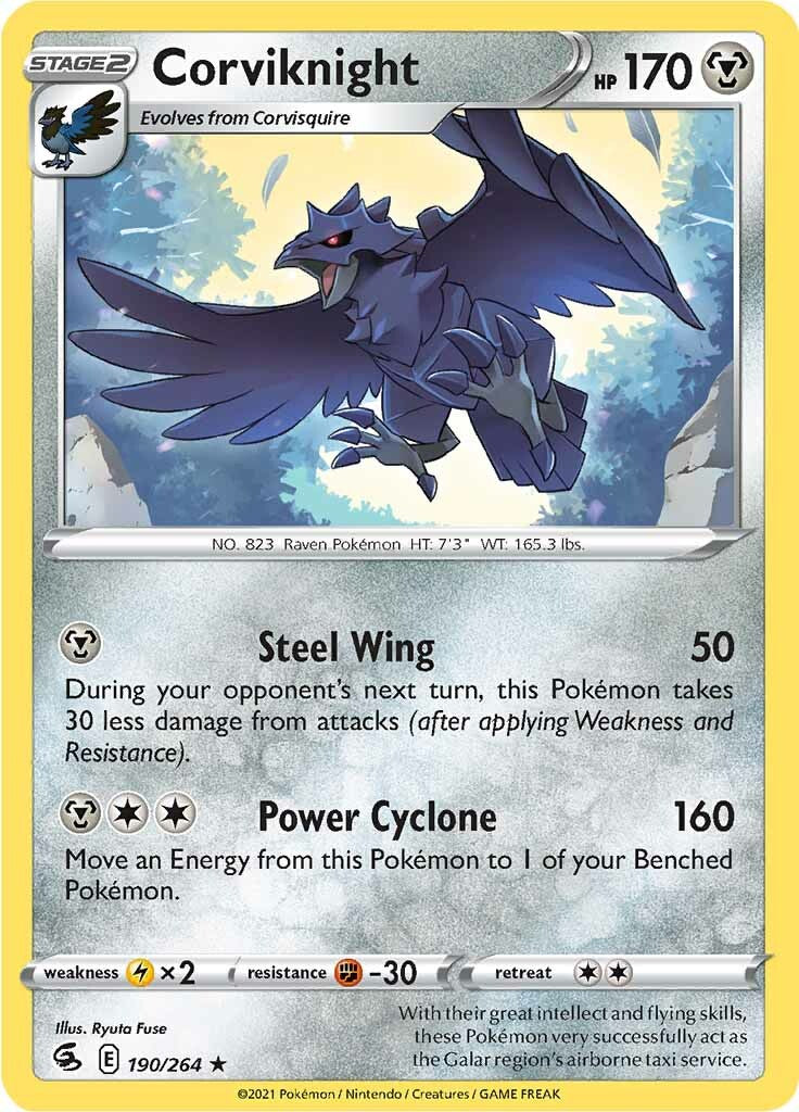 Corviknight (190/264) [Sword & Shield: Fusion Strike] | Pegasus Games WI