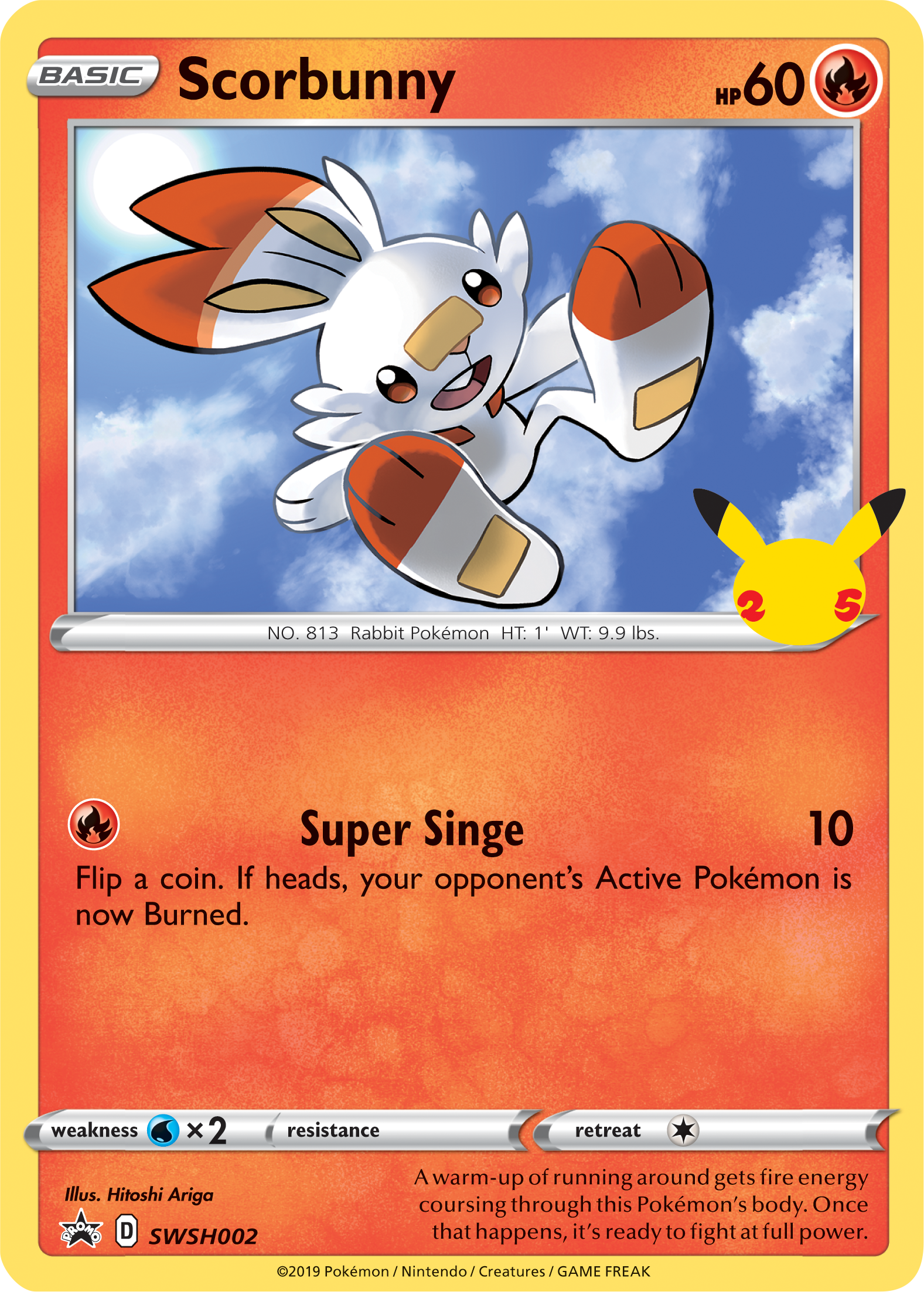 Scorbunny (SWSH002) (Jumbo Card) [First Partner Pack] | Pegasus Games WI