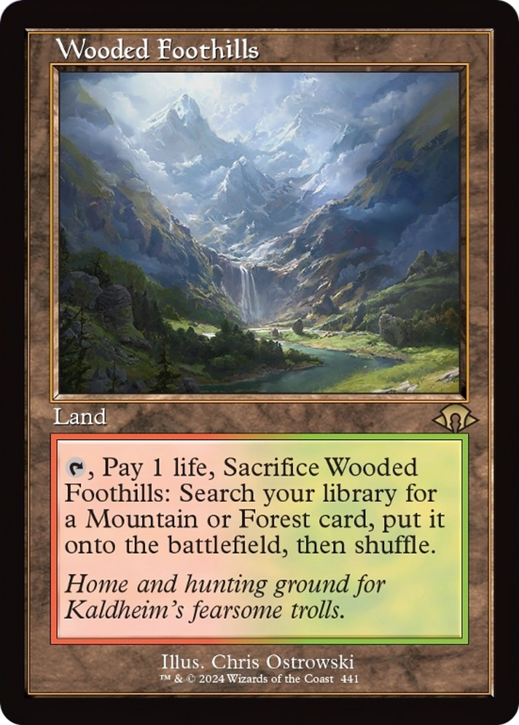 Wooded Foothills (Retro) [Modern Horizons 3] | Pegasus Games WI