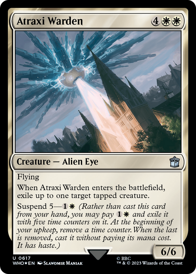 Atraxi Warden (Surge Foil) [Doctor Who] | Pegasus Games WI