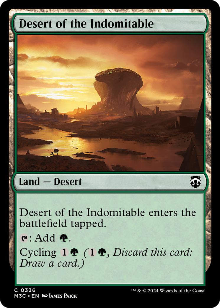 Desert of the Indomitable (Ripple Foil) [Modern Horizons 3 Commander] | Pegasus Games WI