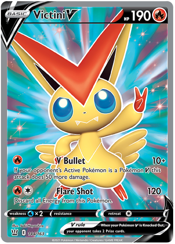 Victini V (144/163) [Sword & Shield: Battle Styles] | Pegasus Games WI