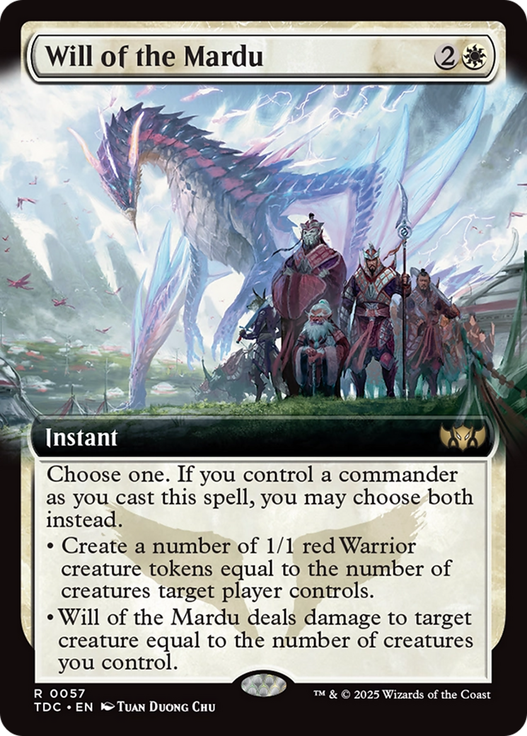Will of the Mardu (Extended Art) [Tarkir: Dragonstorm Commander] | Pegasus Games WI