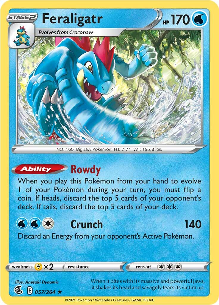 Feraligatr (057/264) [Sword & Shield: Fusion Strike] | Pegasus Games WI