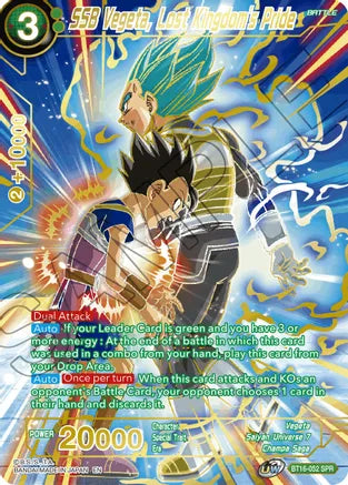 SSB Vegeta, Lost Kingdom's Pride (SPR) (BT16-052) [Realm of the Gods] | Pegasus Games WI