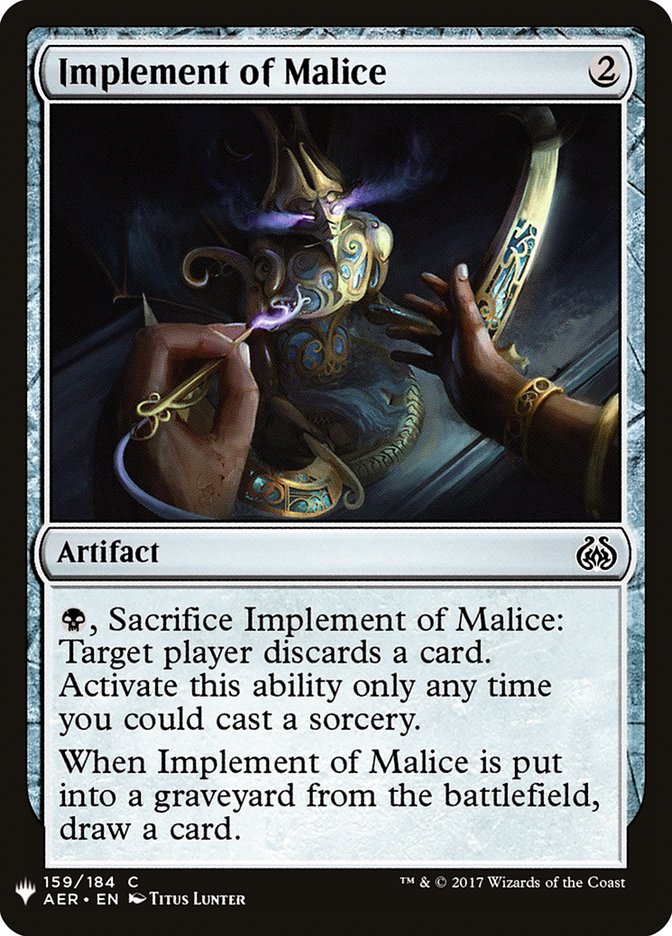 Implement of Malice [Mystery Booster] | Pegasus Games WI