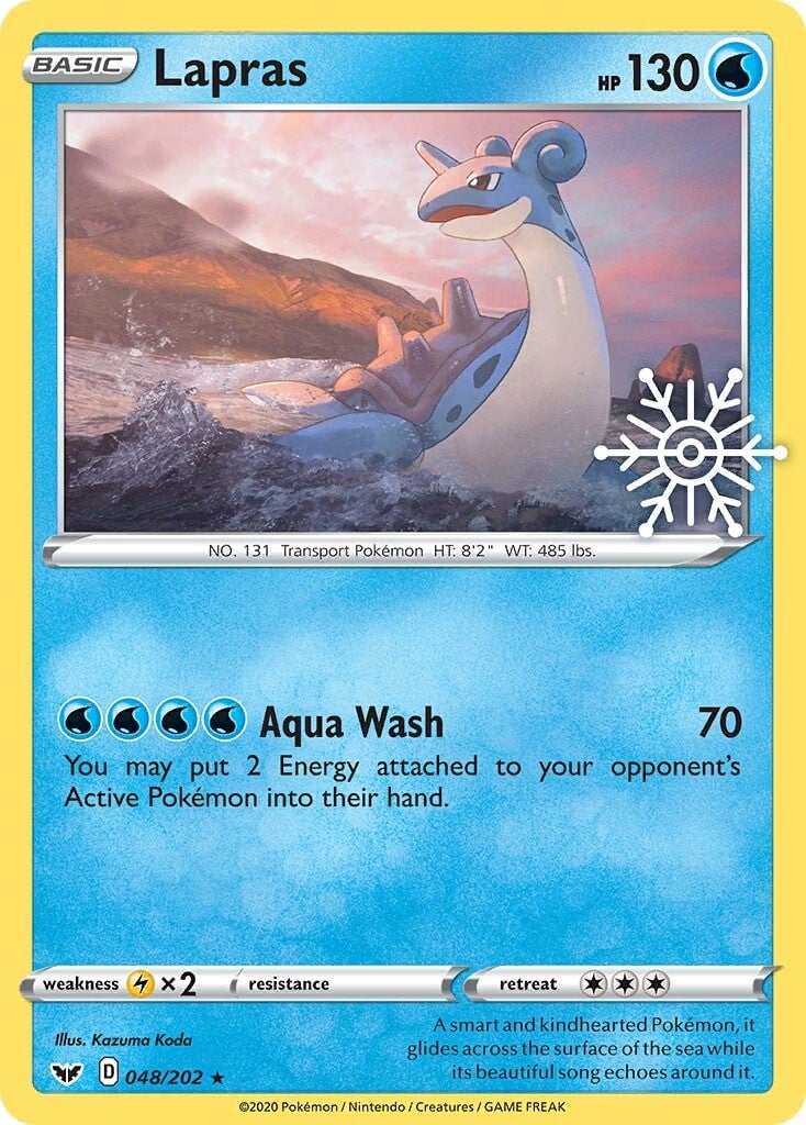 Lapras (048/202) (Holiday Calendar) [Sword & Shield: Base Set] | Pegasus Games WI