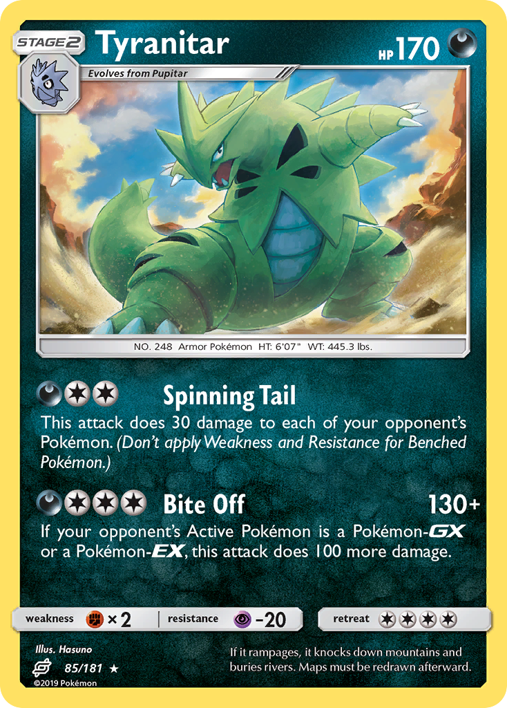 Tyranitar (85/181) [Sun & Moon: Team Up] | Pegasus Games WI