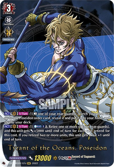 Tyrant of the Oceans, Poseidon (D-TB02/RGR11EN) [Record of Ragnarok] | Pegasus Games WI