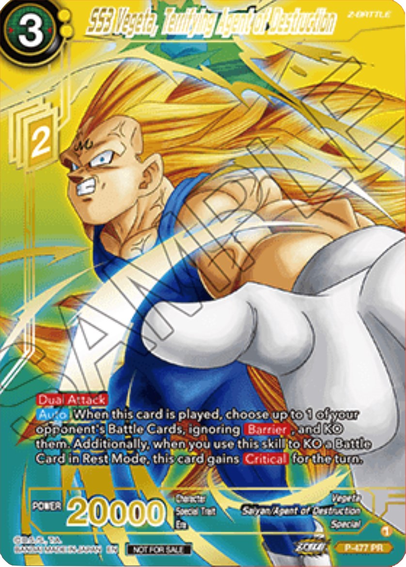 SS3 Vegeta, Terrifying Agent of Destruction (Gold-Stamped) (P-477) [Tournament Promotion Cards] | Pegasus Games WI
