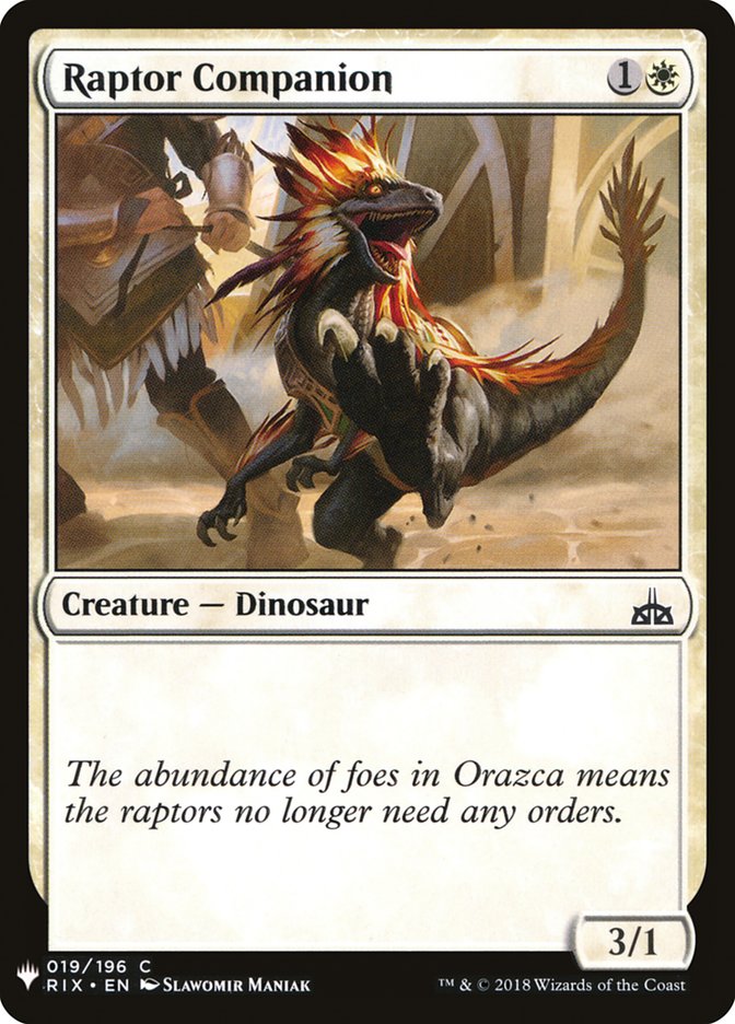 Raptor Companion [Mystery Booster] | Pegasus Games WI